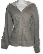 UNIONBAY Grey Zip Front Fitted Hoodie - Jrs L