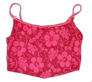 POOL PARTY Red Floral Bikini Top - Size L