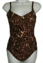 LIZ CLAIBORNE Animal Like Print 2 PC TANKINI - Size 10