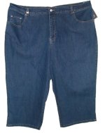 BUM EQUIPMENT Stretch Classic Denim CAPRIS / Capri Pants/ Jeans - Plus 24W - BRAND NEW!