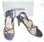 CAPARROS Designer Latte Silk KORKY Dress Shoes - Size 8.5