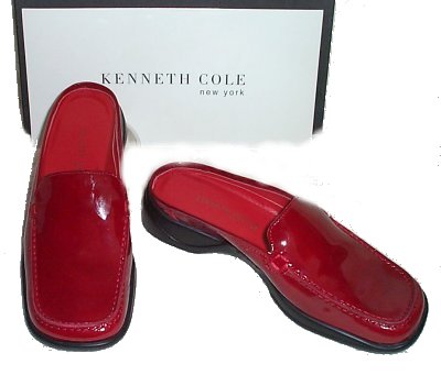 Womens Fashion Shoes  York on Kenneth Cole Red Patent Leather Mules   New York Minute   Womens 5 1 2