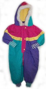 GYMBOREE Colour Blocked Polka Dotted 1 pc Snowsuit - 12/24 mos