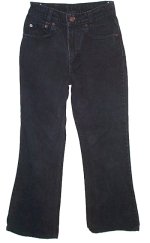 LEVIS Red Tab Flared Leg Black Jeans / Pants - Girls 14