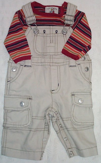 Boys Overalls on Gymboree Khaki Denim Cargo Overalls   Boys 0 3 Mos