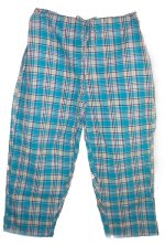 SARA STUDIO Deep Turquoise Casual Plaid Capris / Capri Pants - Misses Small - NEW!
