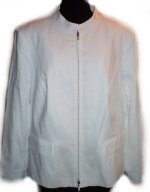 ALFANI WOMAN Fully Lined White Pique Zip Front Jacket - Plus 20W- BRAND NEW