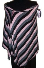 DOLLED UP by FANG Striped Stretch Poncho - Jrs Large