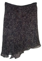 STUDIO M 100% Silk Asymetrical Skirt - XL