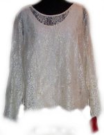 JS COLLECTIONS WOMAN Gold Accented Lace Top/Blouse - Womans 24 - BRAND NEW!
