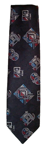 YVES SAINT LAURENT Paris Geometric Textured Tie - 54 x 4