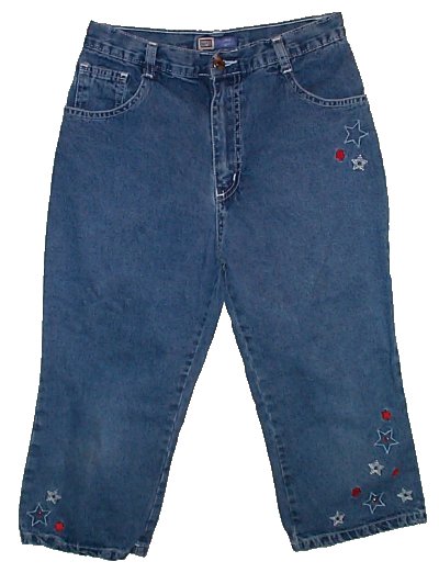 FADED GLORY Denim Jean Capris/Capri Pants - Girls 14, 26 x 17