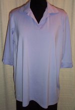 THYME MATERNITY Lavender Polo Style Pullover Tunic Top - Misses Large