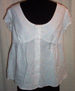 GAP Colored Eyelet Cap Sleeve Blouse/Top - Misses Medium - BRAND NEW!