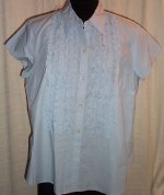 GAP Ruffled Front Pinstripe Maternity Blouse - Misses Large - BRAND NEW!