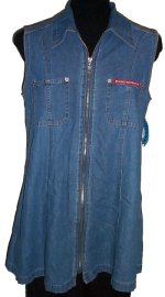 PLANET MOTHERHOOD Zip Front Collared Denim Shirt - Misses Small - NEW!