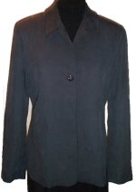 BANANA REPUBLIC 100% Silk Charcoal Lined Jacket - Size 8