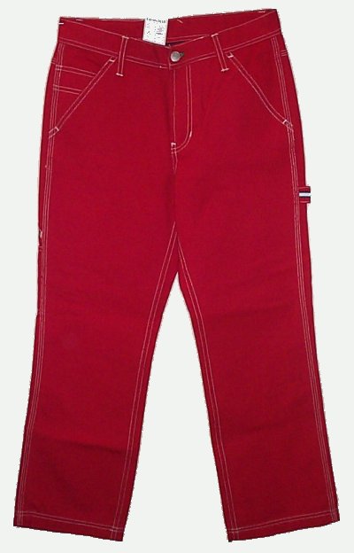 Painters Pants on Tommy Hilfiger Red Denim Carpenter Painter Jeans Pants Capris Jrs 7