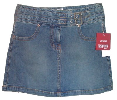 ESPRIT KIDS Stretch Distressed Denim Mini-Skirt - Girls 10 - BRAND NEW!