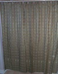 SHEER Plaid Jacquard Shower Curtain - 72 x 72 - NEW
