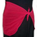 CHRISTINA Red Mesh Sarong Cover Up - Girls