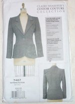 VOGUE 7467 Claire Shaeffer's Custom Couture Jacket - Misses 18-20-22 - NEW in package