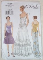 VOGUE 7427 Misses Corset Top & Skirt - Misses 14-16-18 - NEW in package