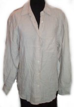 EDDIE BAUER Loose Fitting 100% Linen Blouse Shirt - Misses Medium