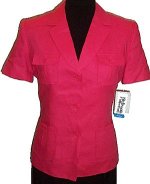 STYLE & CO. 100% LINEN Short Sleeve LINED Jacket - 10P - BRAND NEW!