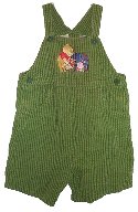 DISNEY'S Winnie-The-Pooh Seersucker Shortalls Shorts - Unisex 3-4