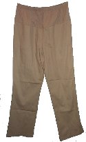BABYS NEST Camel Stretch Half-Panel Front Maternity Flared Pants - Misses Large - BRAND NEW!