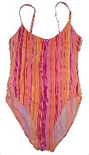 ISLANDER Striped 1 Pc Swimsuit Bathing Suit - 12