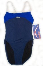 JANTZEN Blue Chlorine Resistant 1 Piece Swimsuit - Size 10