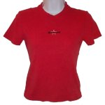 GUESS? JEANS Classic Embroidered Logo Fitted T-Shirt Top - Jrs Small