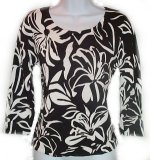 NYGARD COLLECTION Luxurious Black & White Beaded Sweater Top - Petites 10/12 - NEW!