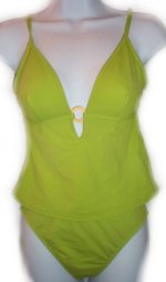 INC INTERNATIONAL CONCEPTS Acid Lime Green Tankini - Size S