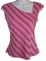 LILY BLEU Funky Striped Sleeveless Top - Juniors Large - BRAND NEW!