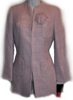 ALFANI Hyde Park Textured Lilac Tweed Fully Lined Jacket - Misses 8, Petites 4 - NEW!