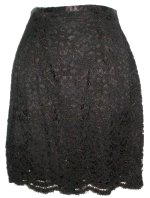BEECHERS BROOK 3-D Lace & Beaded Lined Skirt - Misses 4