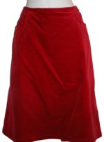 JACKPOT Red Stretch Velvet Lined A-Line Skirt - Size 10