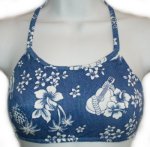 Sporty Hawaiian Floral Bathing Suit Top Separate - Girls 14-16