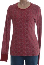 REALITEE Long Sleeve Waffle Weave Heart Themed Top - Misses/Jrs Medium - NEW