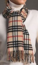 Classic Plaid Cashmere / Wool Blend Scarf - 12 x 60 - Various colors