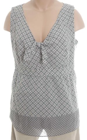 INC International Concepts Woman Retro Print Sleeveless Babydoll-Style Top/Blouse - Plus 24W - NEW