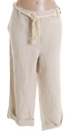 CHARTER CLUB Allison Fit Cropped Length Linen Pants - Womans 20W - BRAND NEW