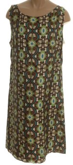 STUDIO M 100% Silk Fully Lined Retro Sleeveless Slip Dress - Petite M