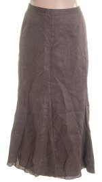 CHARTER CLUB Lined LINEN Dark Brown Skirt - Womans 24W - BRAND NEW!
