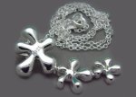 Sterling Silver 925 Flower Pendant Necklace