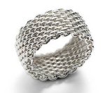 Sterling Silver 925 Unique Woven Ringed Ring - Size 7