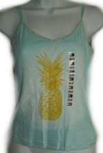 TOMMY HILFIGER Fine Pointelle Knit Pineapple Themed Tank Top - Petite Medium - BRAND NEW